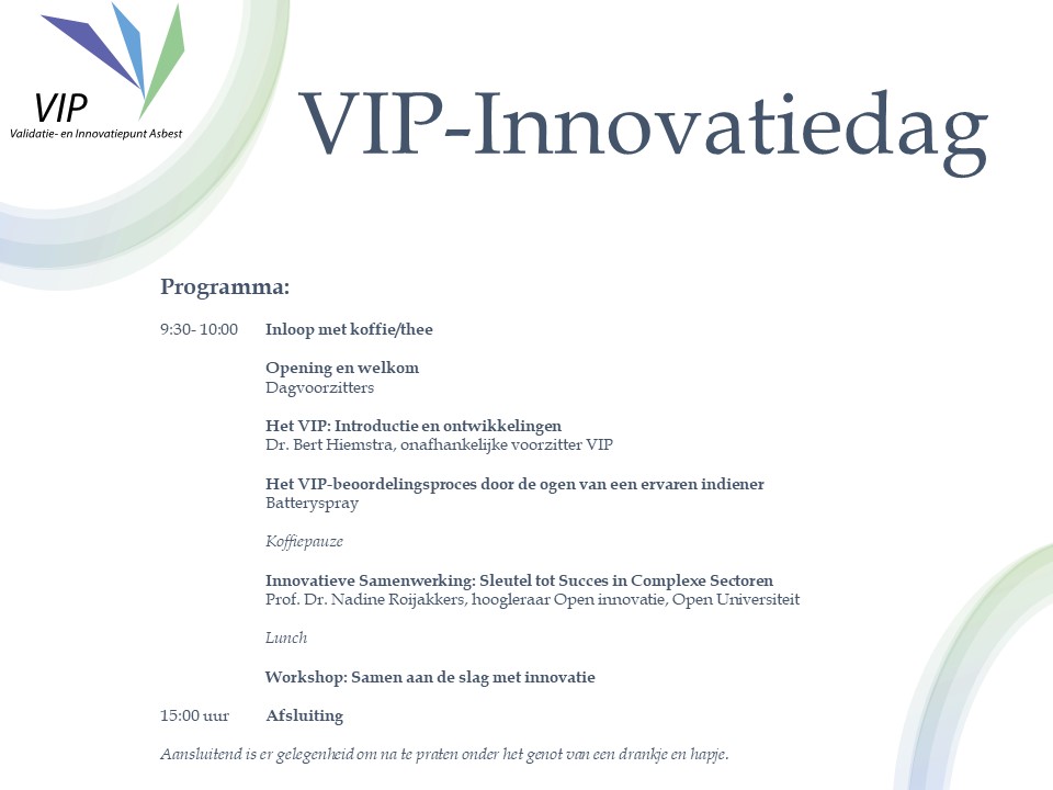 Programma VIP-Innovatiedag